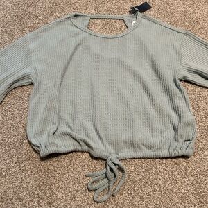 Hollister Light Blue Waffle Top